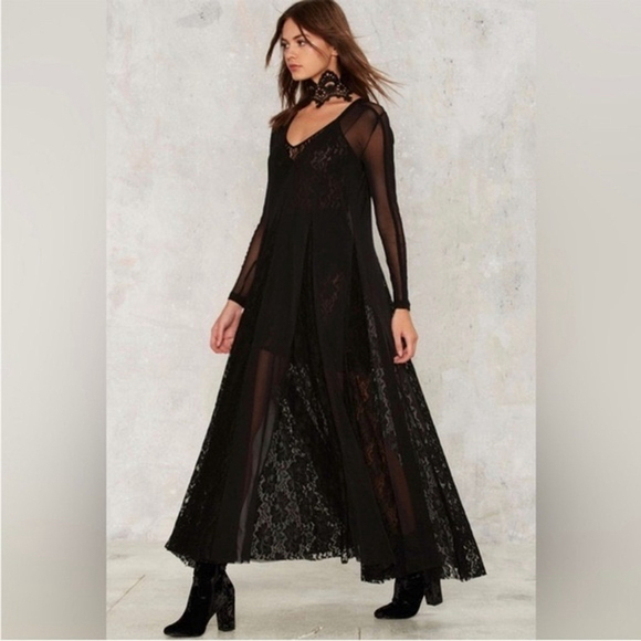 HAH Dresses & Skirts - We Are HAH Mama C Maxi Sheer Boho Slip Dress free people revolve Anthropologie